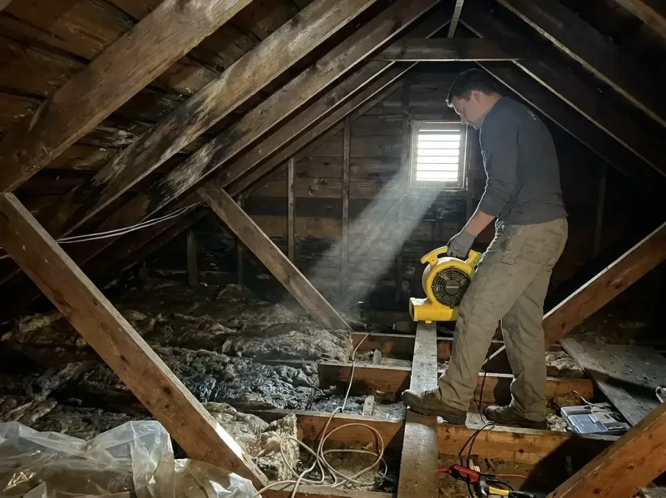 attic-water-damage-drying-proc-007 — frequently asked questions, Emergency Water Extraction & 24/7 Flood Response in Gillesp…